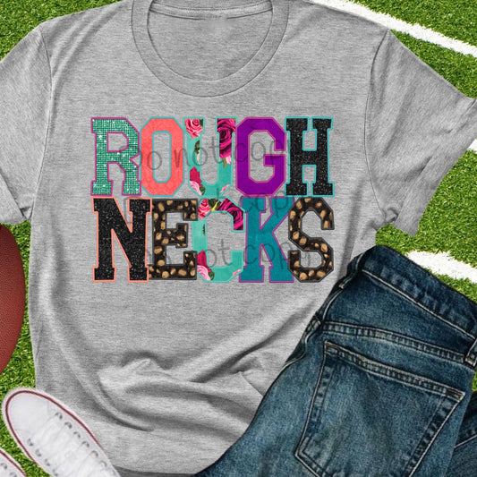 Roughnecks appliqué words-DTF