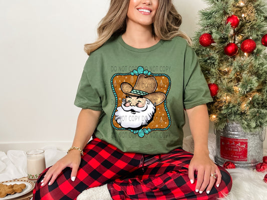 Cowboy Santa Turquoise - DTF