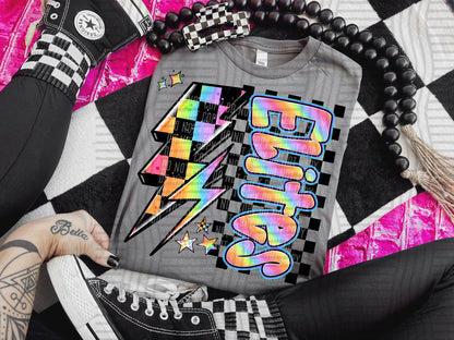 Neon Side Bolt Mascots (Dropdown)- DTF&UV