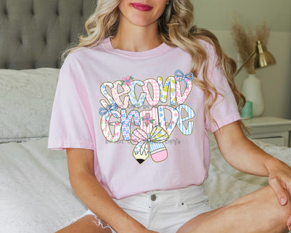 Girl floral Grades (10 Options) -DTF