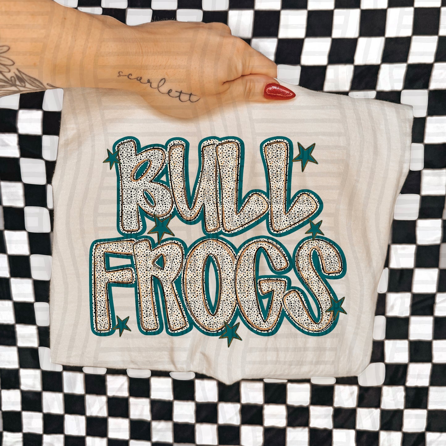 Teal Dotty (DROPDOWN MENU)-DTF&UV