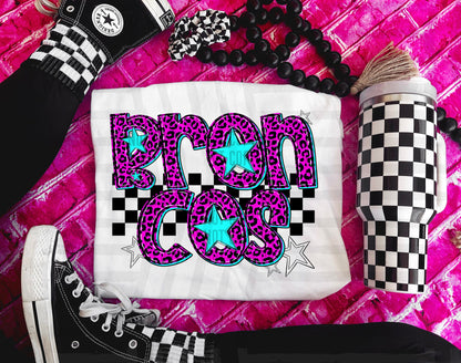Pink Leopard Neon Mascots (dropdown)-DTF&UV