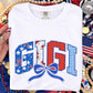 Gigi red white and blue -DTF&UV
