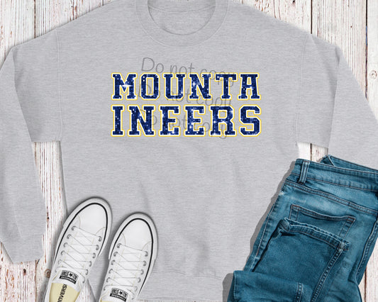 Mountaineers split sequin-DTF