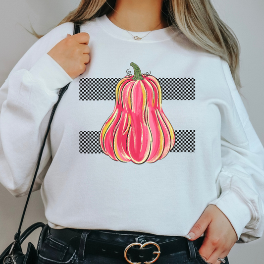Checkered pumpkin-DTF&UV