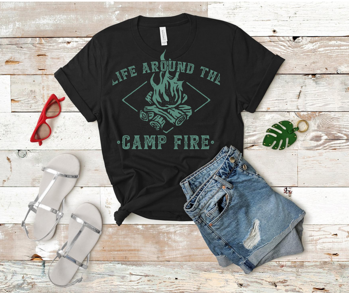 Life Around the Campfire Single Color - DTF