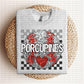 Baseball Mascots Faux Embroidery Checkered Sequins -DTF