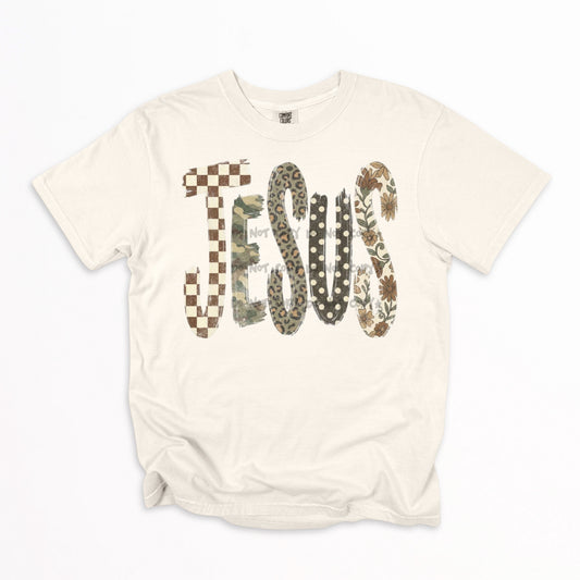 Jesus checkered camo leopard
patterns-DTF&UV