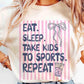 Pink and Blue Eat Sleep Sports- DTF&UV