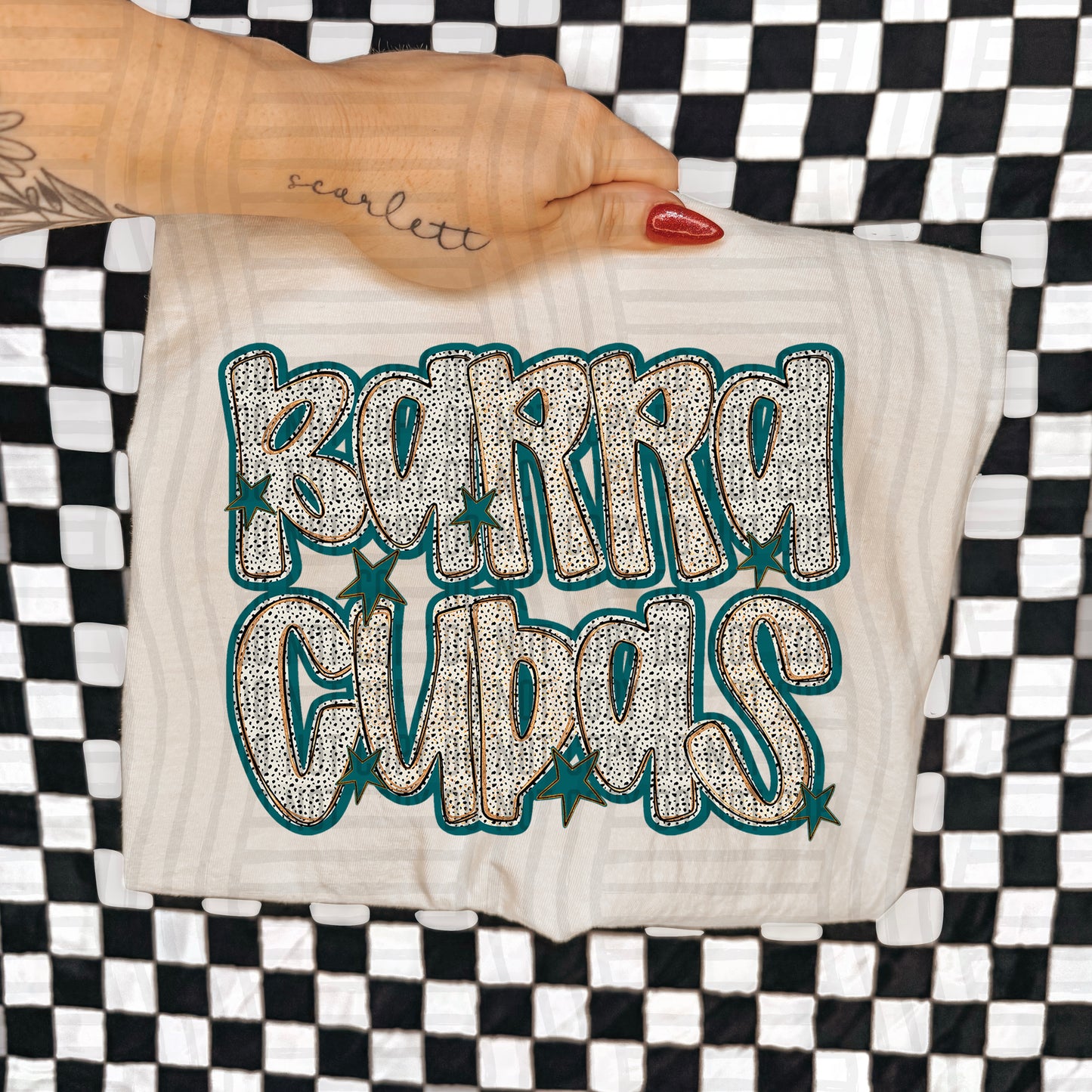 Teal Dotty (DROPDOWN MENU)-DTF&UV