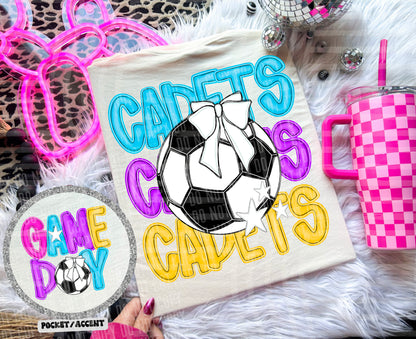 Bright Preppy Soccer(included FRONT AND BACK) DROPDOWN- DTF&UV