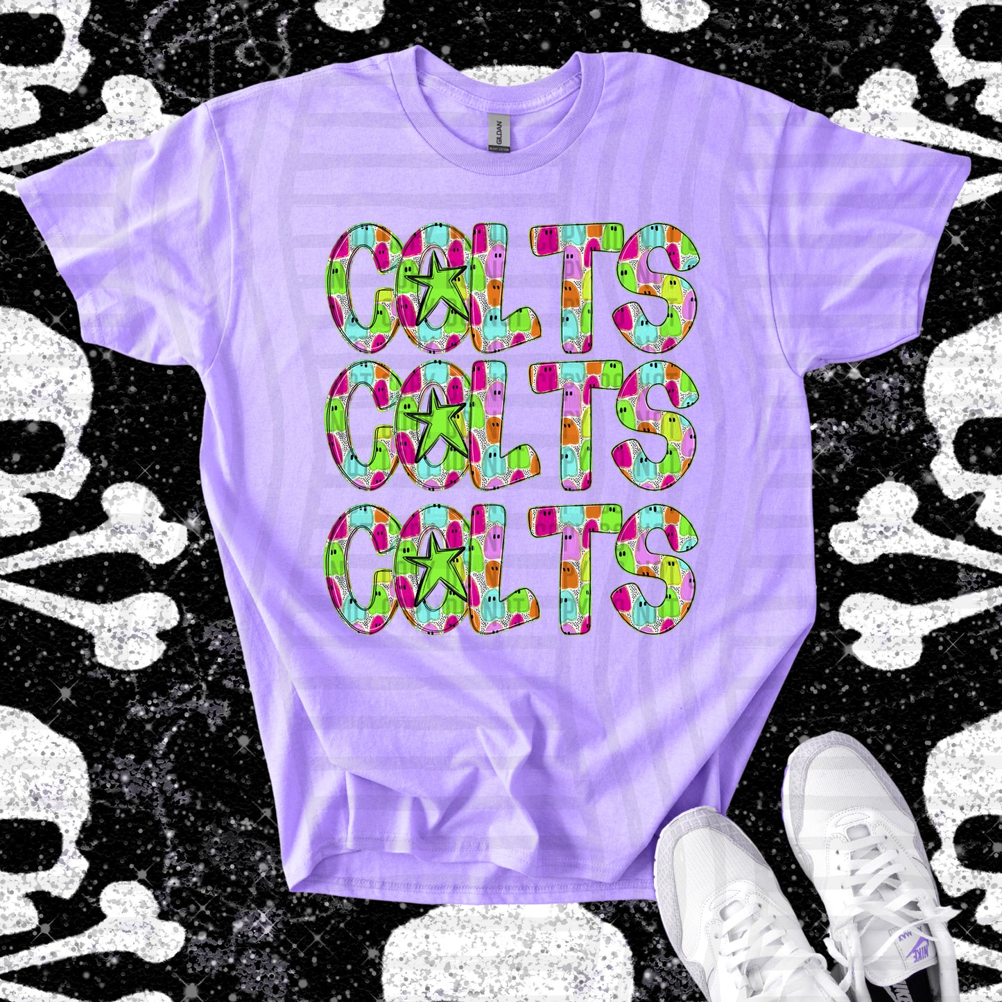 Ghosty Girl  CUSTOM: (ANY NAME, ANY MASCOT)-DTF&UV