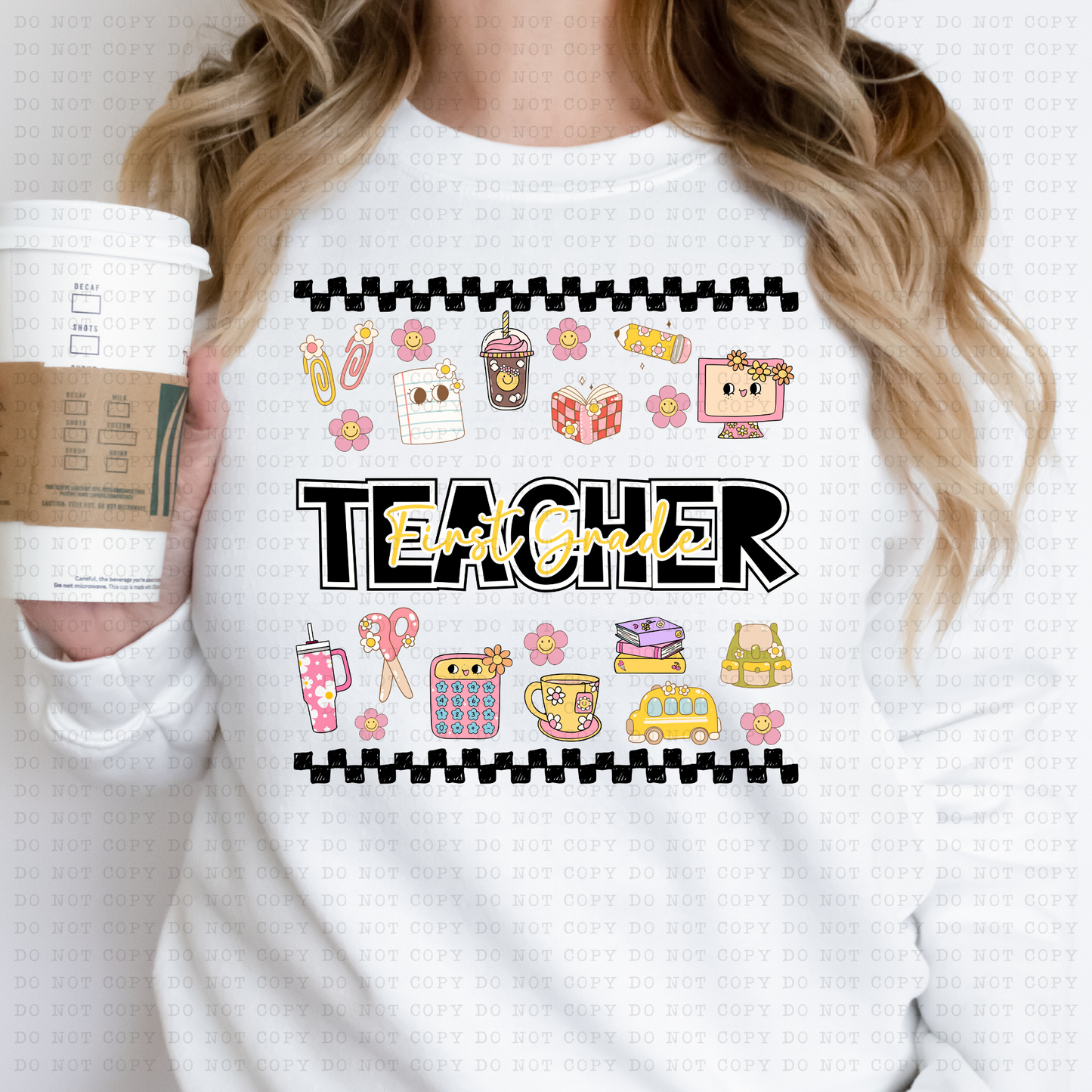 Girlie First Grade Teacher-DTF