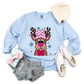 Reindeer Pink Checkered Beanie - DTF