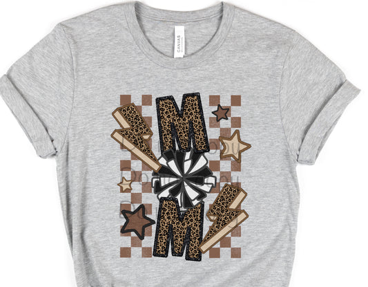 Cheer mom leopard bolts-DTF