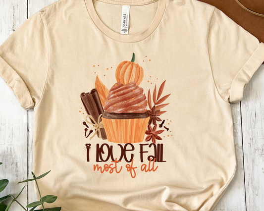I love fall most of all cupcake pumpkin-DTF