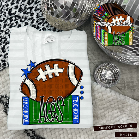 4 FOOTBALL NAME PLATES (ALL COLORS dropdown)-DTF&UV