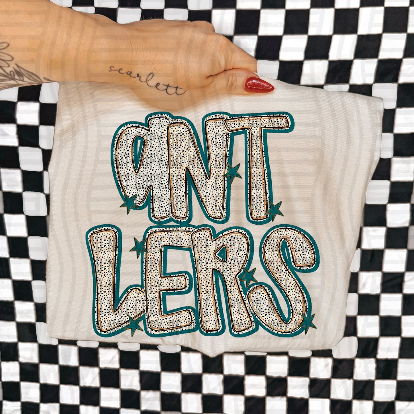 Teal Dotty (DROPDOWN MENU)-DTF&UV