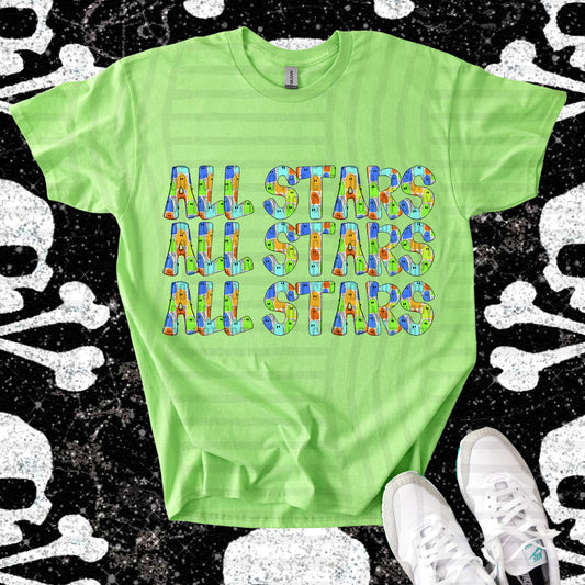 Stacked Ghost Boy CUSTOM: (ANY NAME, ANY MASCOT)-DTF&UV