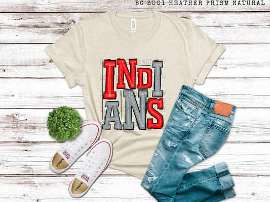 Indians Red and Gray - DTF