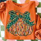 Brushstroke pumpkin green bow-DTF&UV