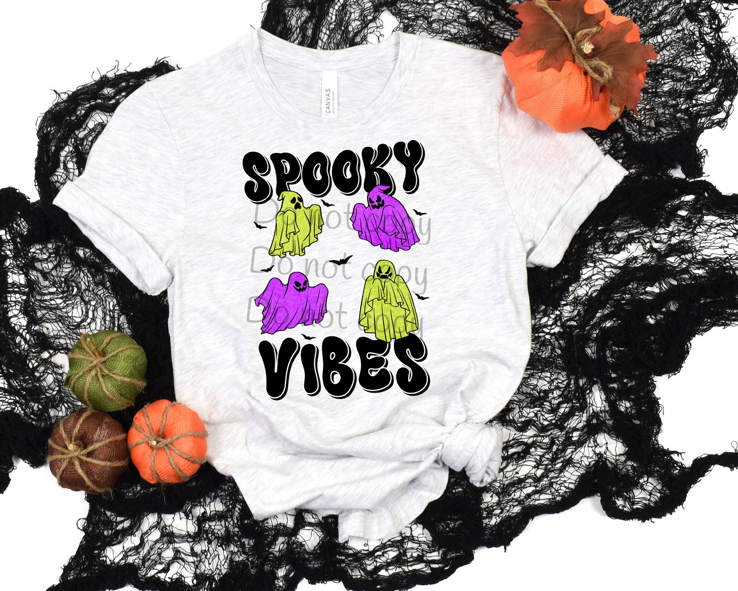 Spooky vibes ghosts color-DTF