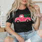 Pink Truck with tree Yarn-DTF&UV