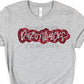 Razorbacks red silver sequin-DTF