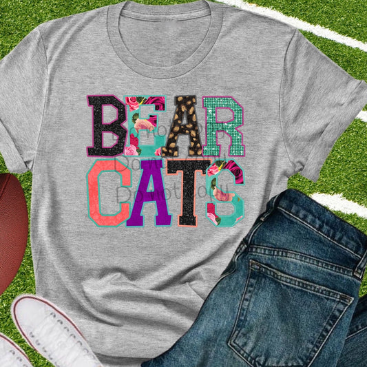 Bearcats appliqué words-DTF