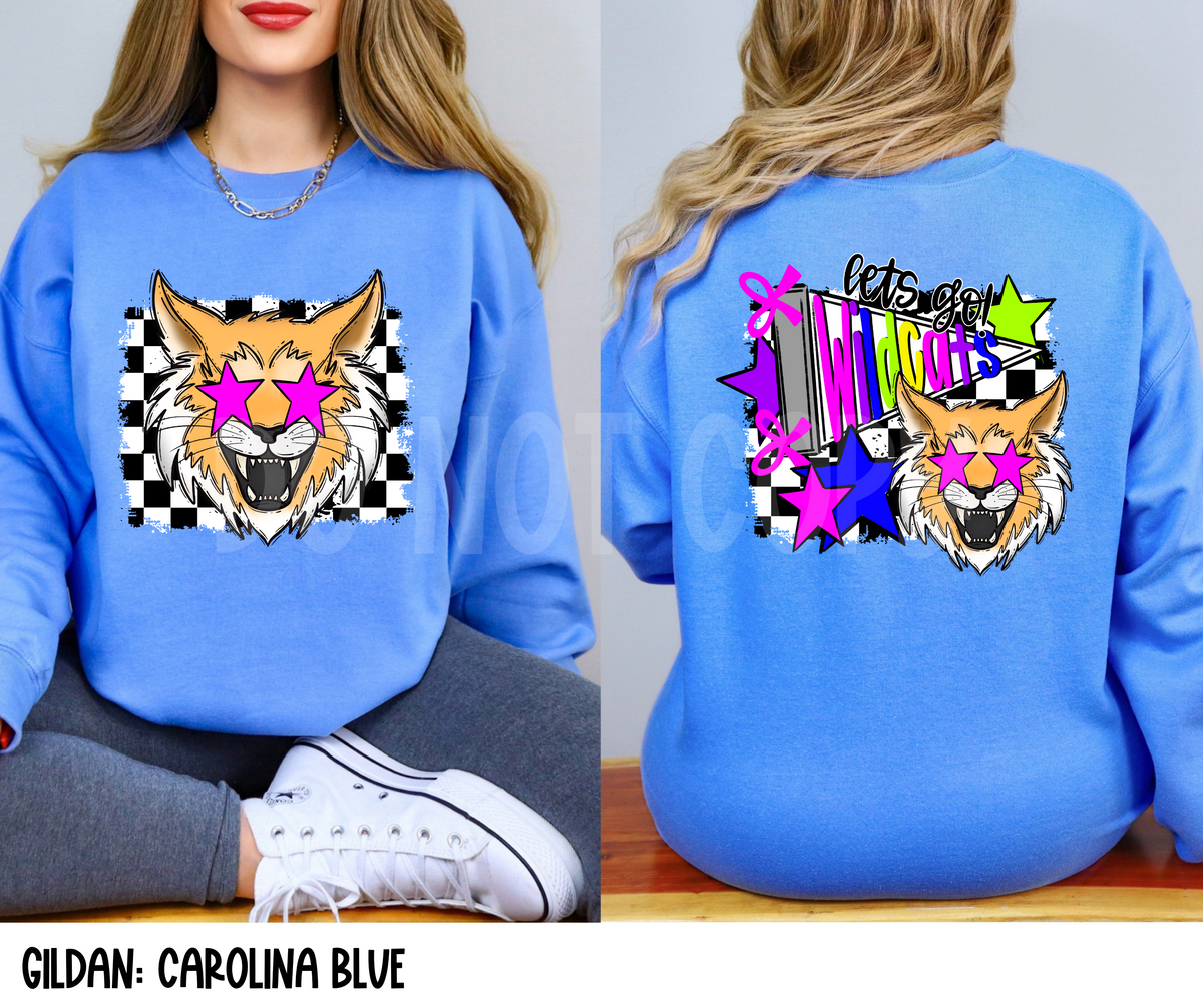 Bright Checkered Mascots (BACK- Dropdown)-DTF&UV
