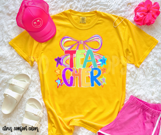Teacher Bright Bow-DTF&UV