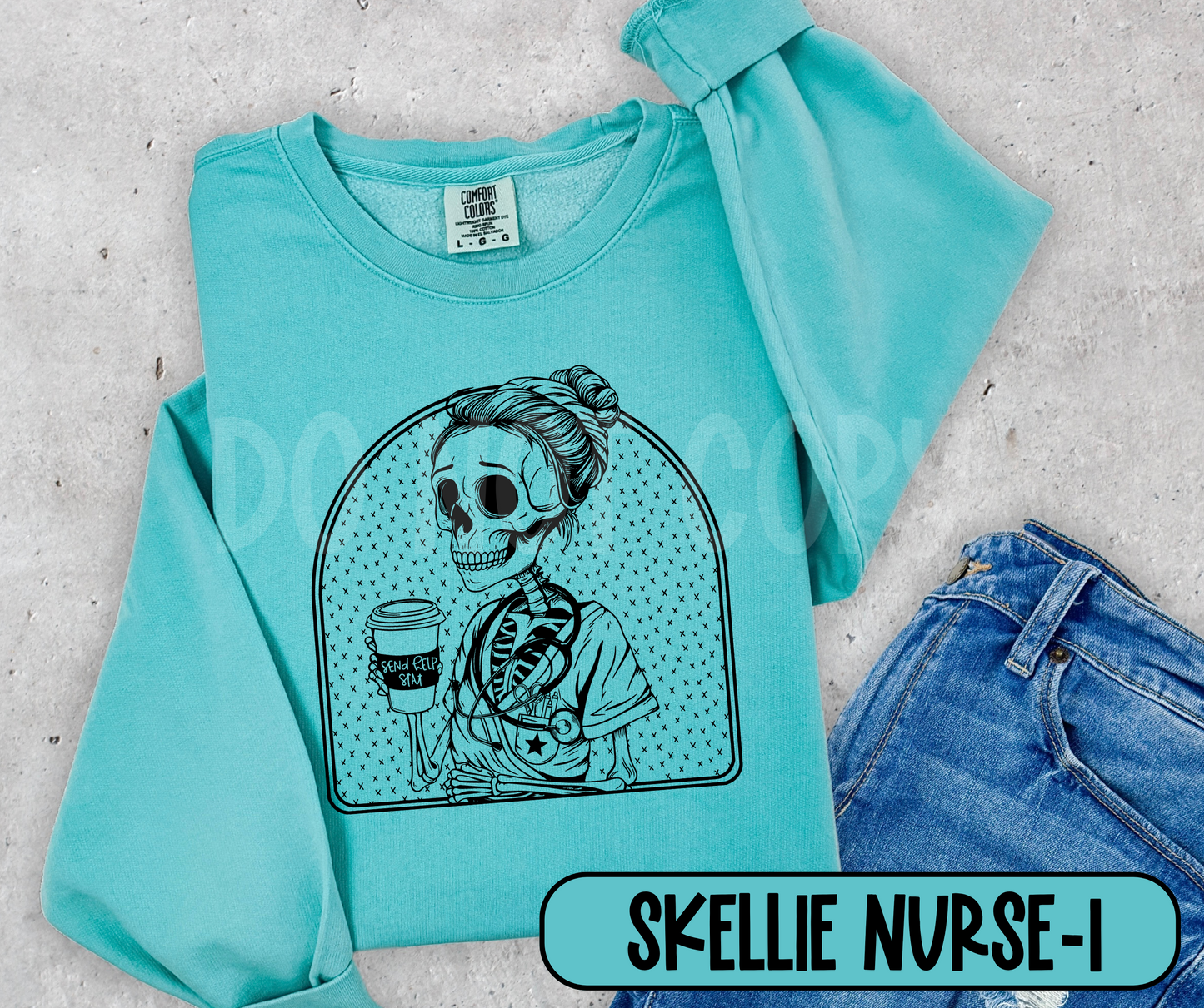 Skellie Nurse (5 hairstyles in this listing- DROPDOWN)-DTF