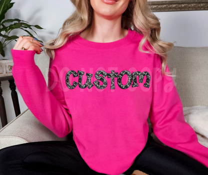 Custom Black Lace Mascot/NAME/Occupation: ANY NAME- DTF