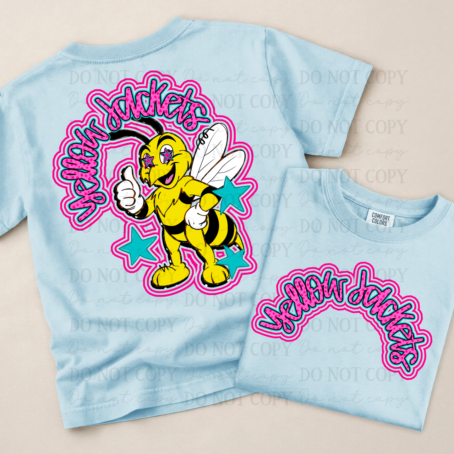 Yellow Jackets Pink(back)-DTF&UV
