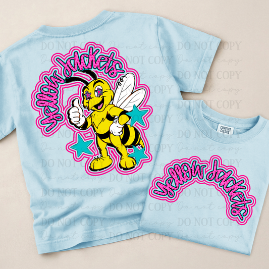 Yellow Jackets Pink(Front)-DTF&UV