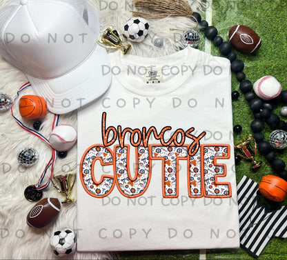 Football  Faux Embroidery(all in drop down) -DTF