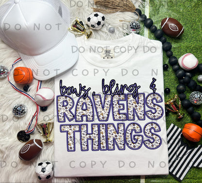 Football  Faux Embroidery(all in drop down) -DTF