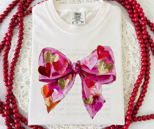PAINTED VALENTINE BOW-DTF&UV