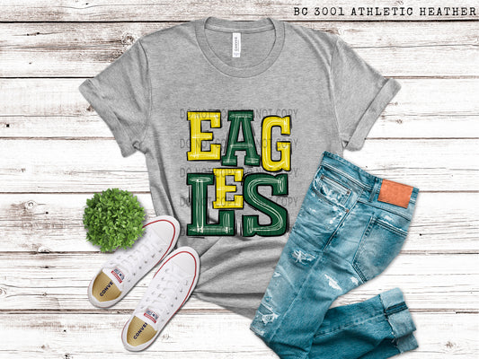 Eagles Green And Gold - DTF