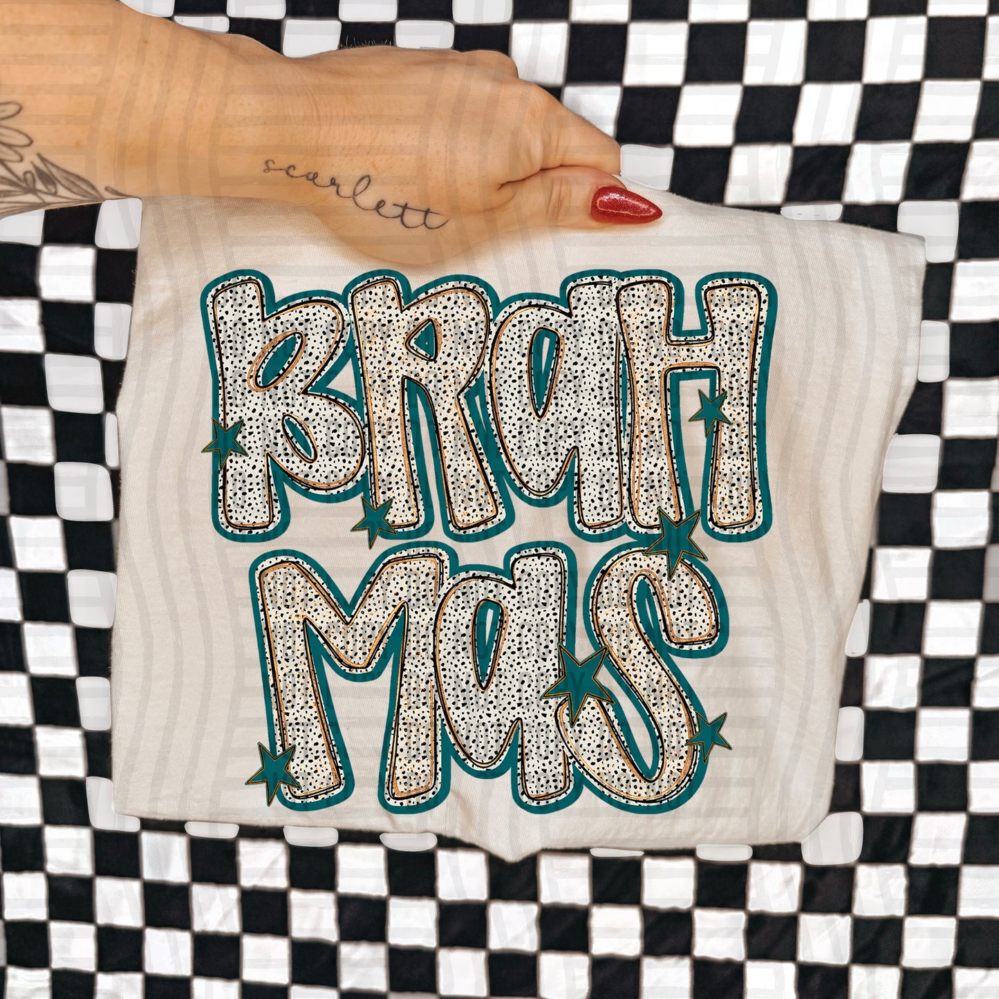 Teal Dotty (DROPDOWN MENU)-DTF&UV