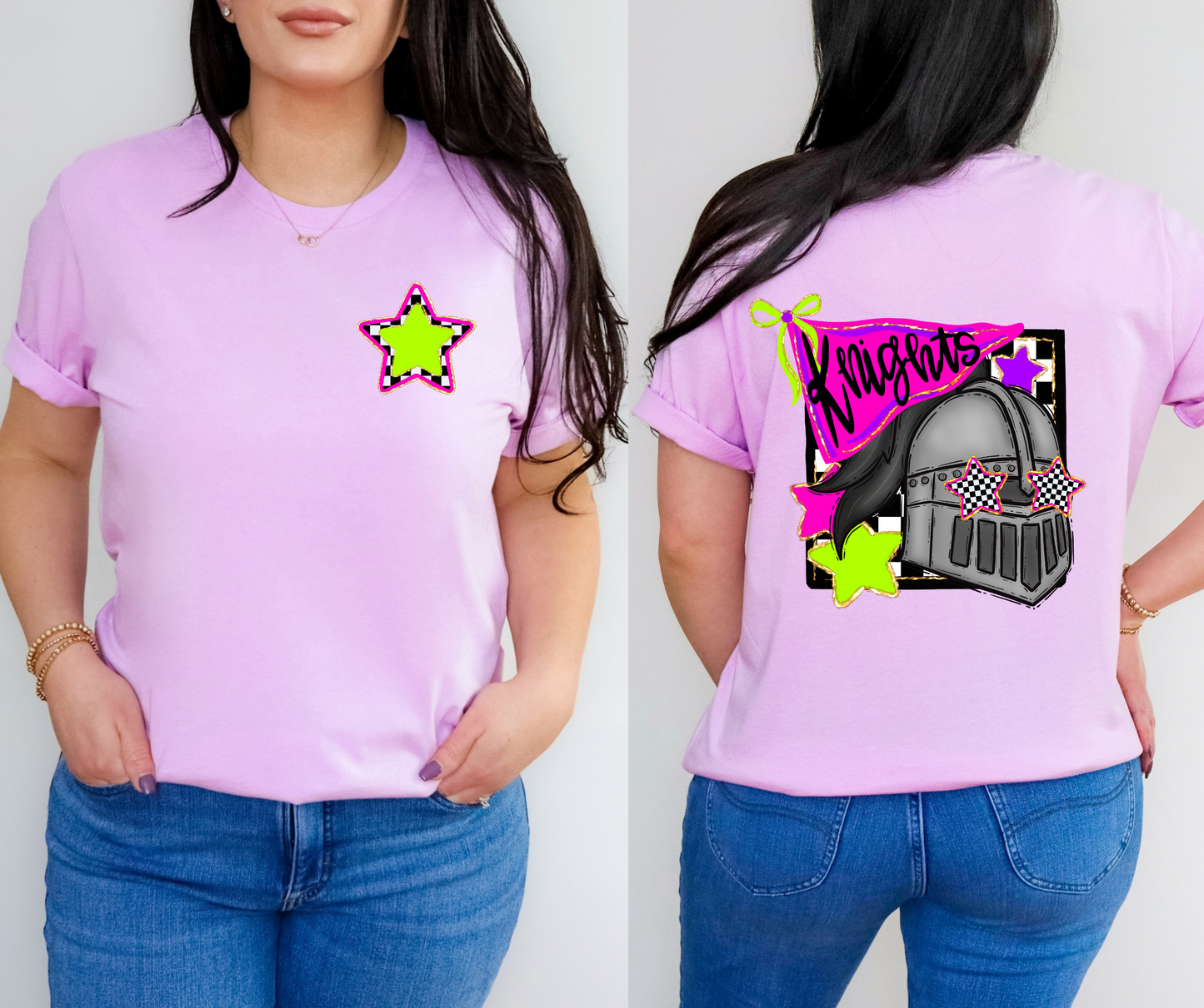 Neon Checkered Mascots(Dropdown)-DTF&UV