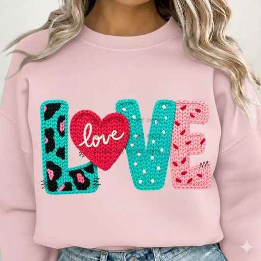Love with knit heart-DTF&UV