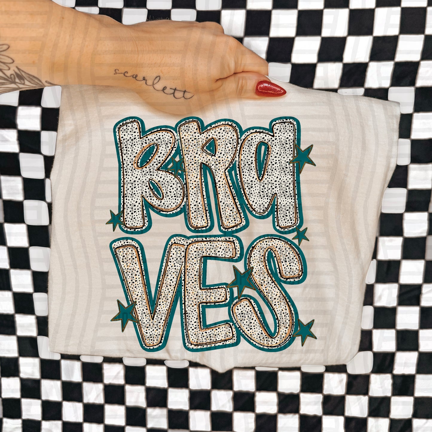 Teal Dotty (DROPDOWN MENU)-DTF&UV