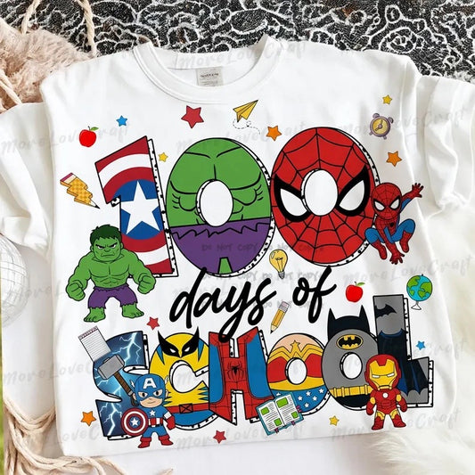 100 days of school heroes-DTF&UV