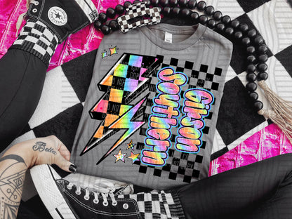 Neon Side Bolt Mascots (Dropdown)- DTF&UV