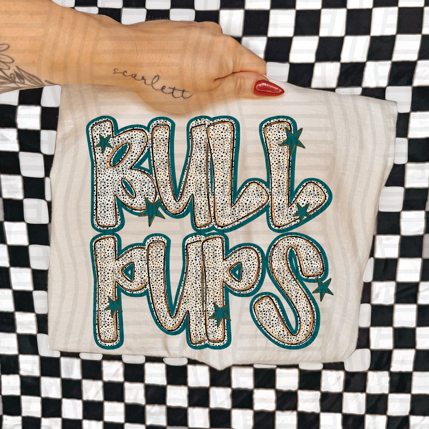 Teal Dotty (DROPDOWN MENU)-DTF&UV