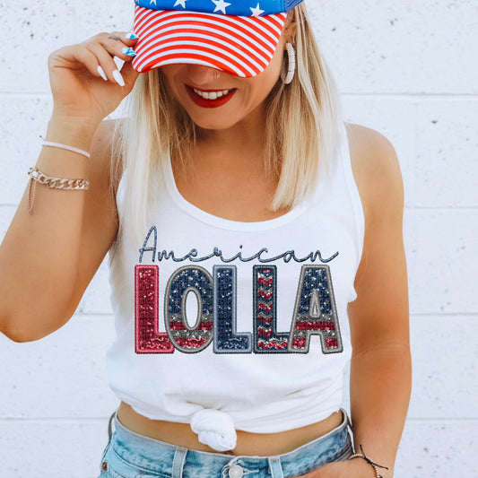 American Lolla Faux Embroidery Sequin - DTF