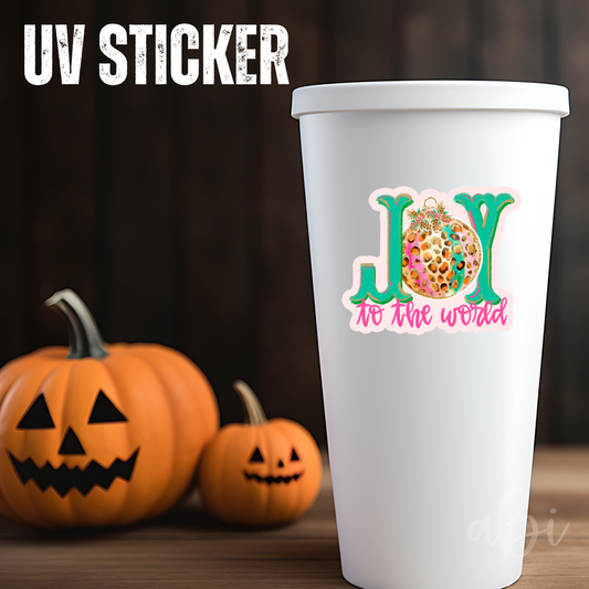JOY TO THE WORLD ORNAMENT OFFSET -UV Stickers