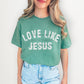Love like Jesus white distressed- DTF