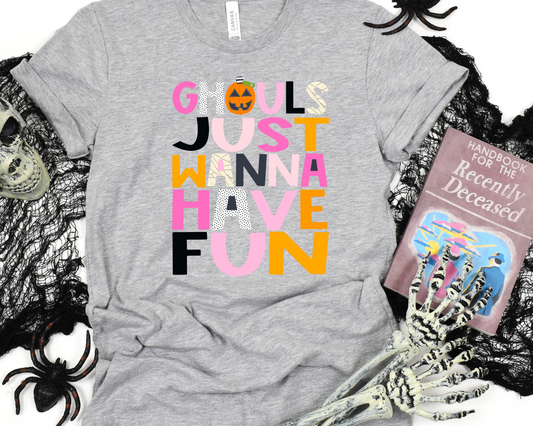 Ghouls just wanna have fun pink-DTF